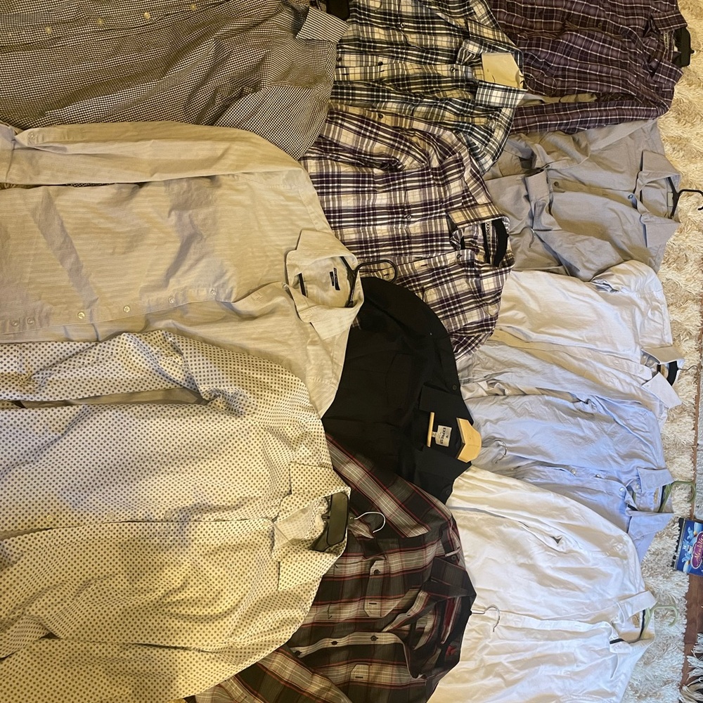Mens Large Slim Dress Shirts Gap Express Alfani
